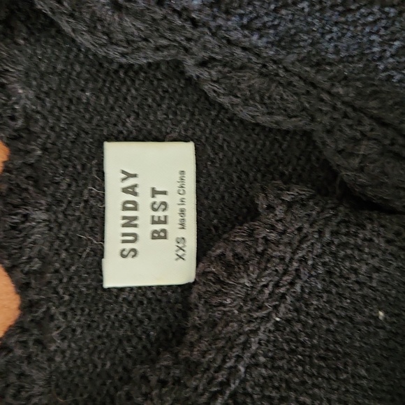 Aritzia Sunday Best Eowyn Knit Top | Black | Size XXS - Picture 4 of 4